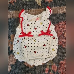 Good Lad White and Red Polka Dot One Piece